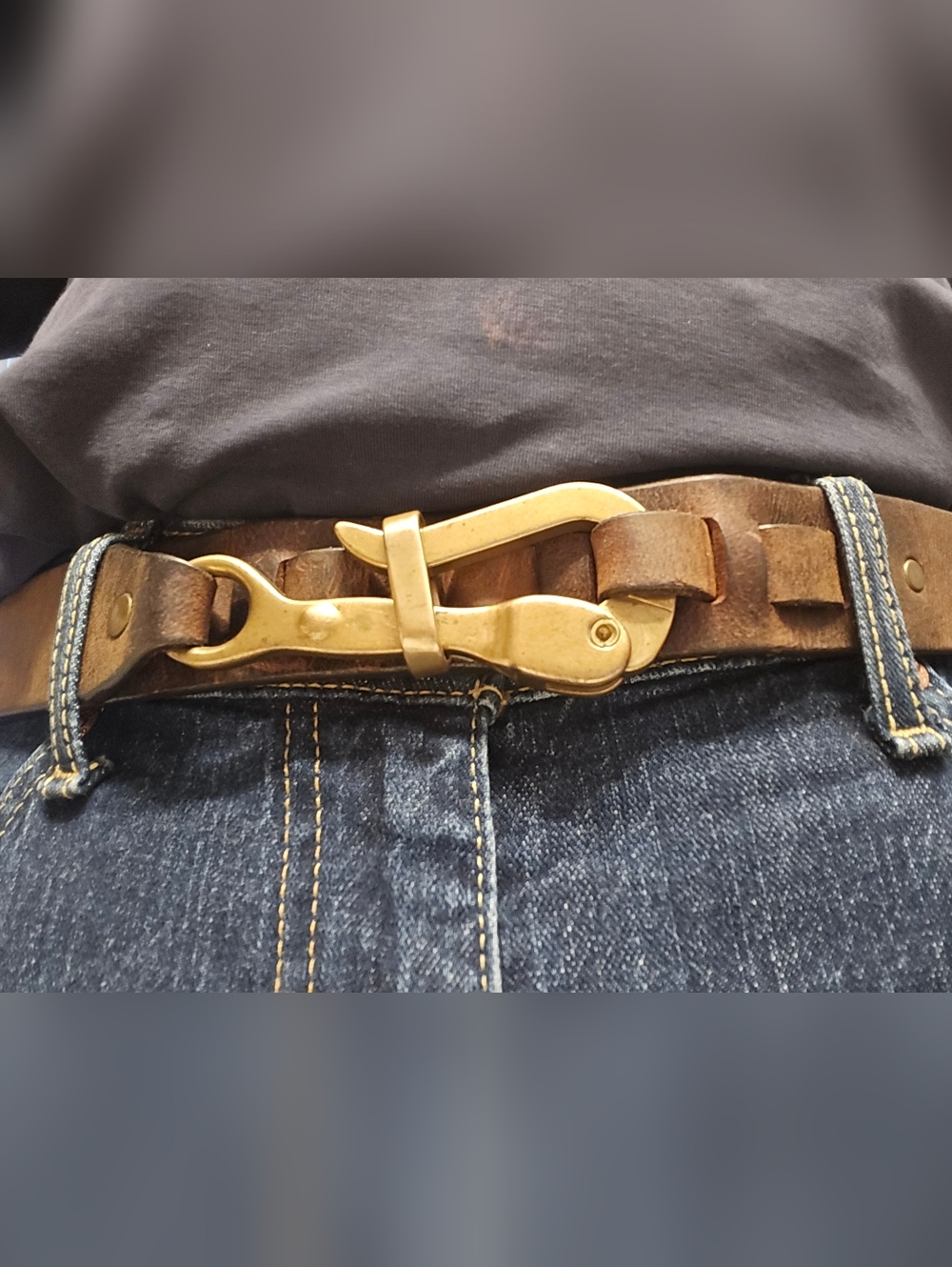 Cellar Leather of Cape Cod hand made men's belt.